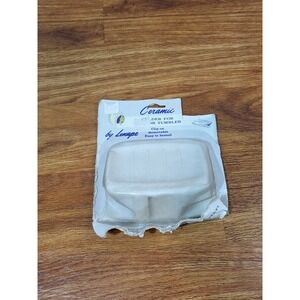 Vintage Lenape White Ceramic Soap Dish or Tumbler Holder  NOS